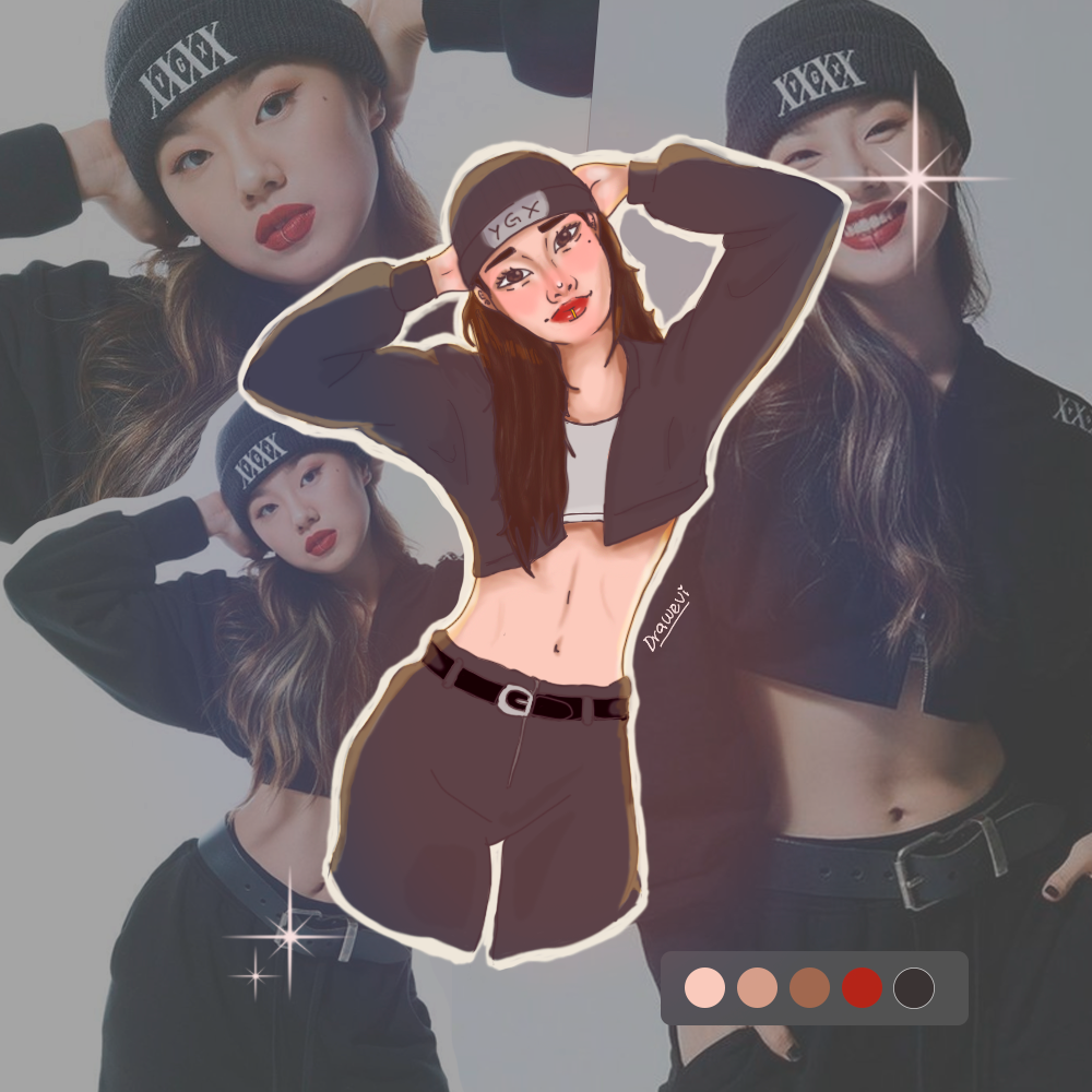 Fan art de bailarina coreana lee jung lee